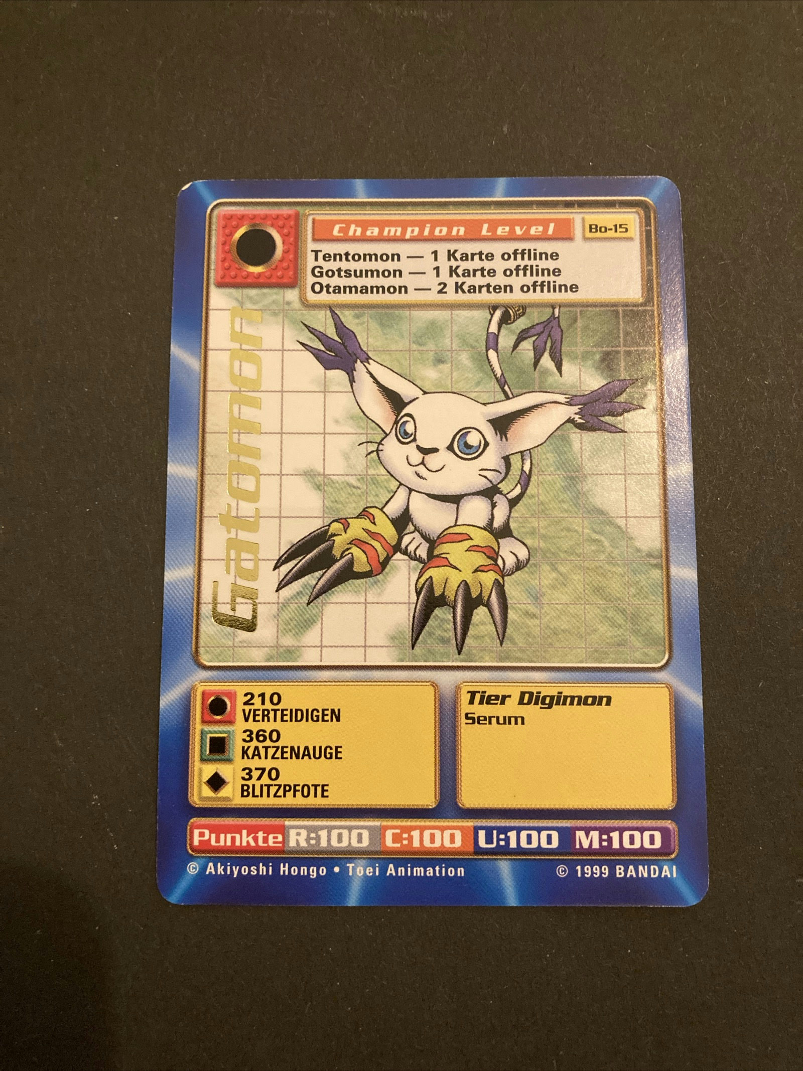 Bo-15 Gatomon (Booster Serie 1, deutsche Ausgabe)